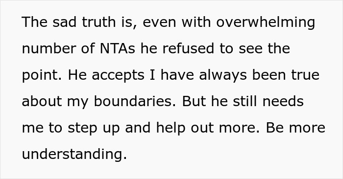 Text discussing a woman’s marriage ending due to her refusal to sacrifice her life for a baby, highlighting boundaries. Text discussing a woman’s marriage ending due to her refusal to sacrifice her life for a baby, highlighting boundaries.
