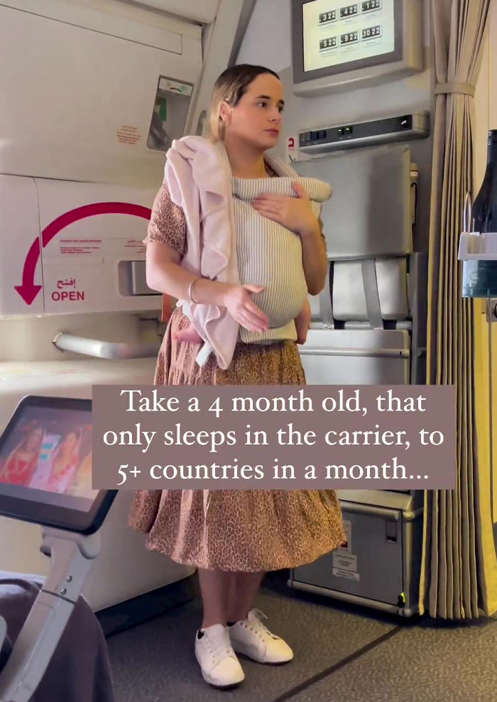 Woman Posts A Video Of Her Attempts To Rock A Baby To Sleep Mid-Flight, Faces Harsh Backlash Online