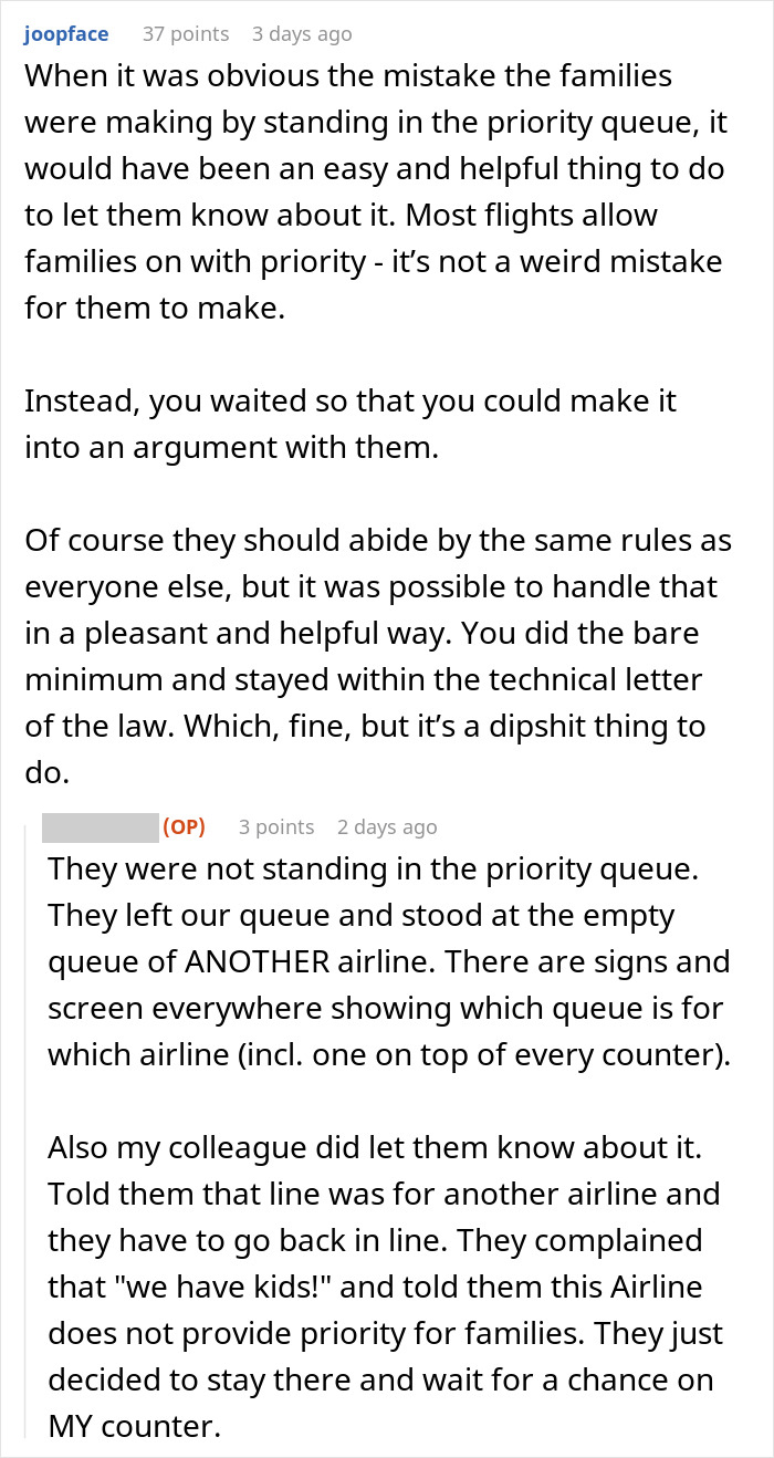 Airport Worker Serves Up A Dose Of Reality To Over-Entitled Family Cutting In Line Airport Worker Serves Up A Dose Of Reality To Over-Entitled Family Cutting In Line