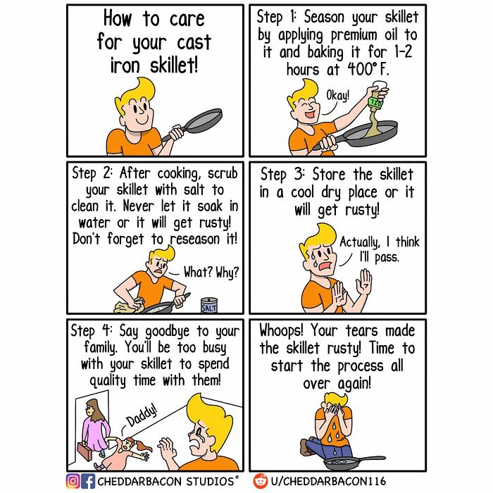 Casting iron skillet