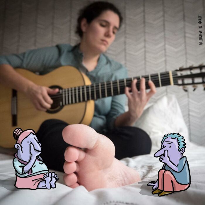 This Artist Continues To Combine His Cartoons With Someone's Snapshot (New Pics)