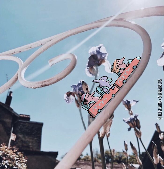 This Artist Continues To Combine His Cartoons With Someone's Snapshot (New Pics)