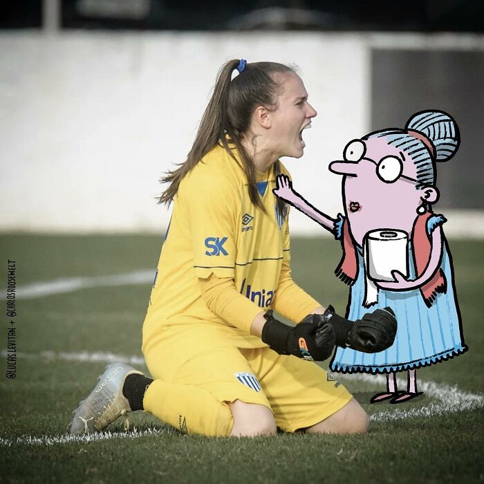 This Artist Continues To Combine His Cartoons With Someone's Snapshot (New Pics)