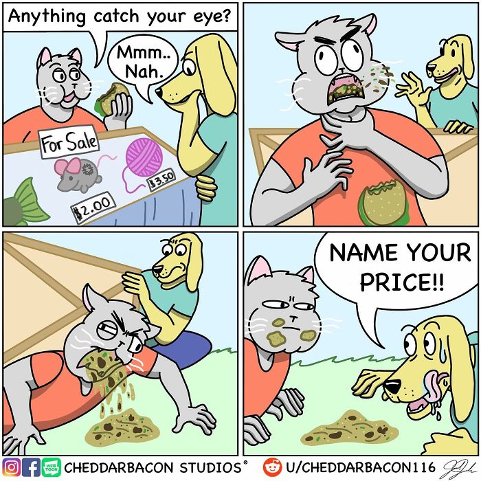 Comic about dog and cat