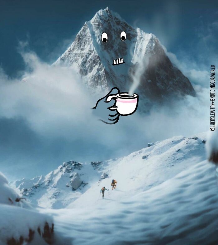 This Artist Continues To Combine His Cartoons With Someone's Snapshot (New Pics)