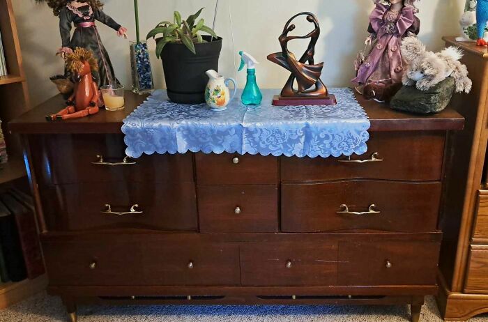 This Chest Of Drawers. I'm Not Sure Exactly How Old It Is. Possibly Victorian Or Edwardian With Some Modern Moderations