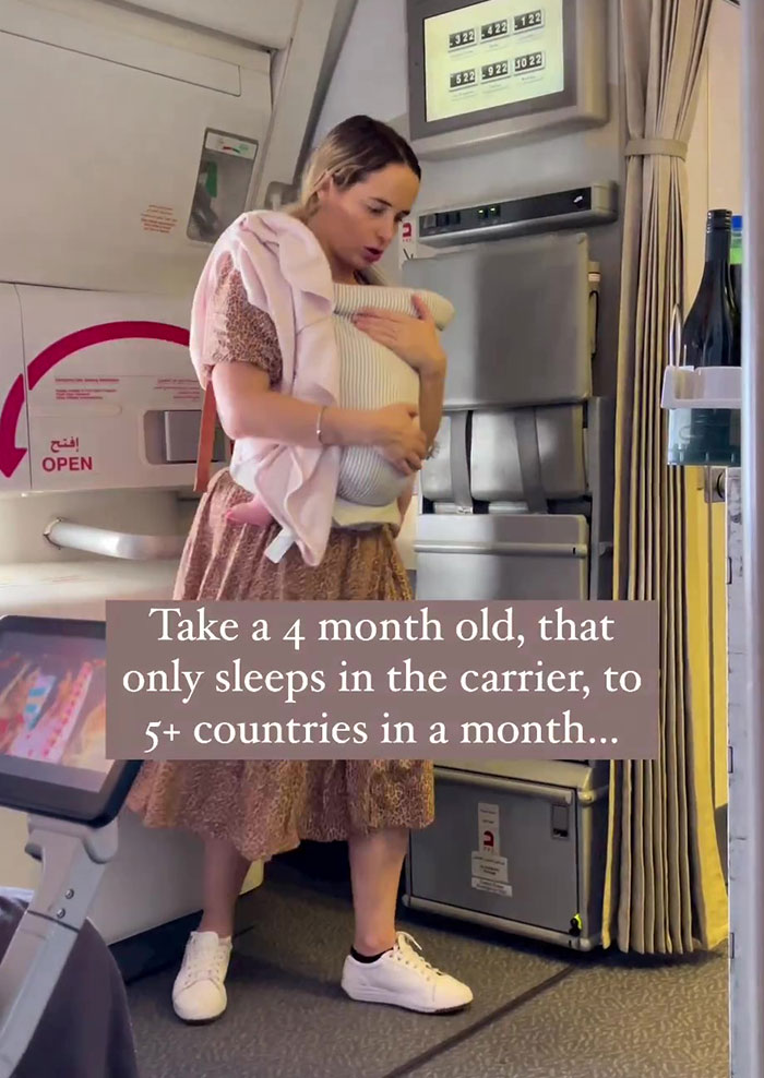Woman Posts A Video Of Her Attempts To Rock A Baby To Sleep Mid-Flight, Faces Harsh Backlash Online