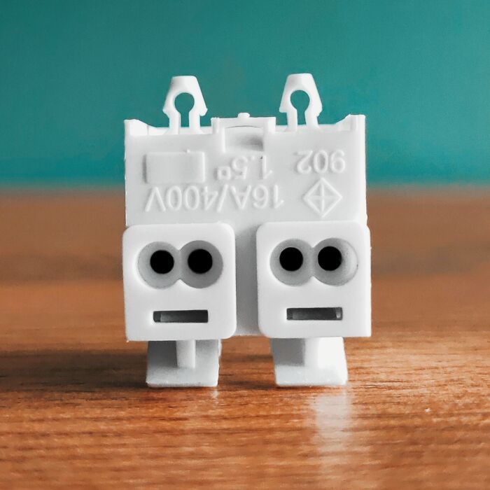 An image of an object that looks like it's surprised