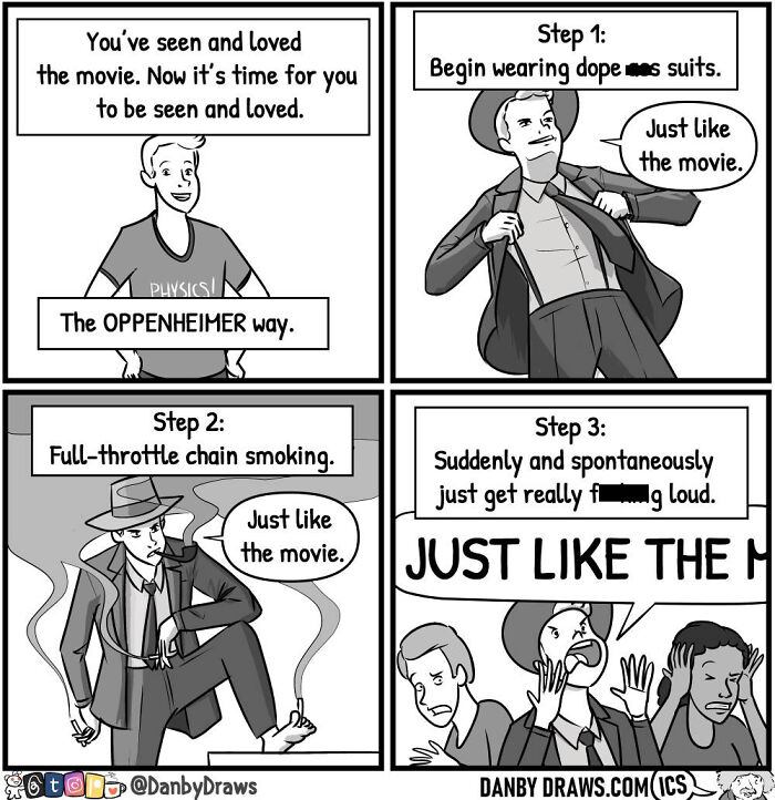 Funny comic about Oppenheimer fans