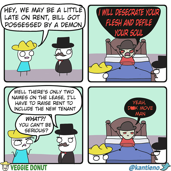 Comics About A Roommate That Got Possessed veggiedonut