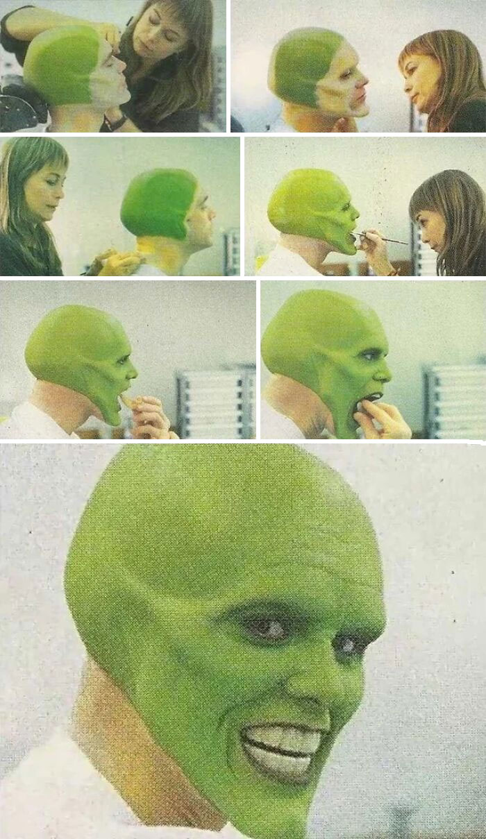 Jim Carrey’s Makeup Transformation In The Mask (1994)