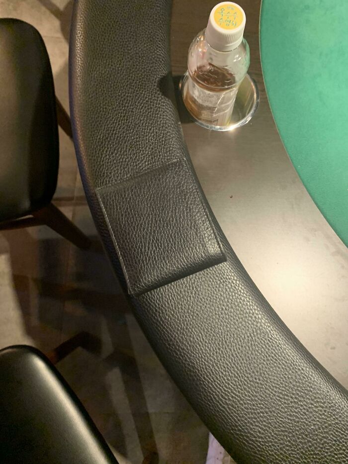 My Leather Wallet Was Camouflaged With The Poker Table's Arm Rest