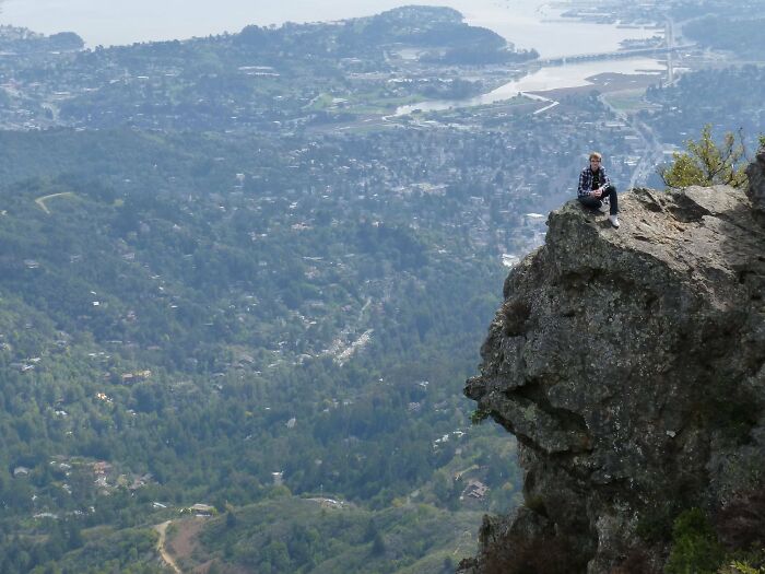 Overlooking San Francisco Bay. Good Thing I'm Not Afraid Of Heights