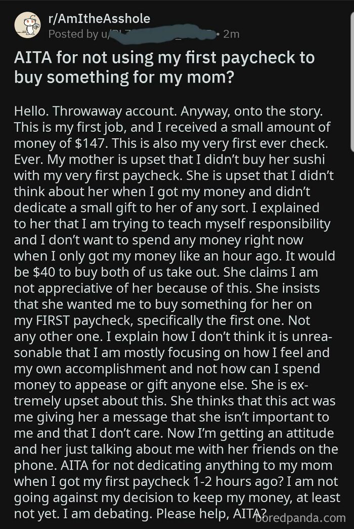 Mom Upset That Son Won't Spend Money On Her