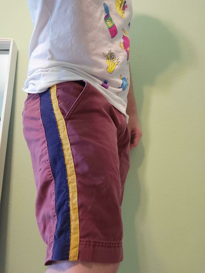 Favorite Shorts Too Tight? Expand Them With Racing Stripes!