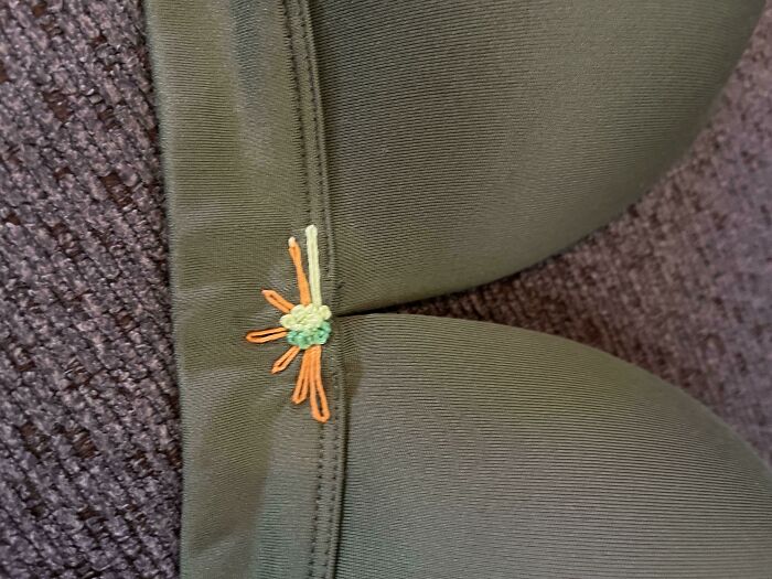 Cheap Bra Started Ripping In The Middle. My First Visible Mend