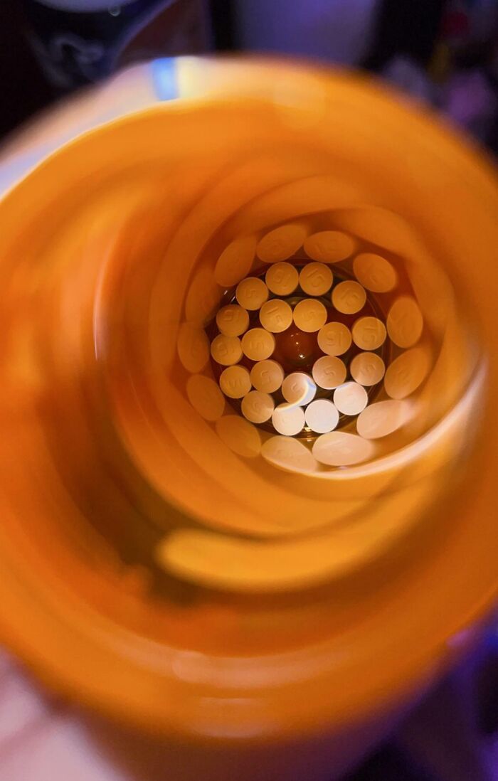 The Way My Pills Fit In The Bottom Of The Bottle
