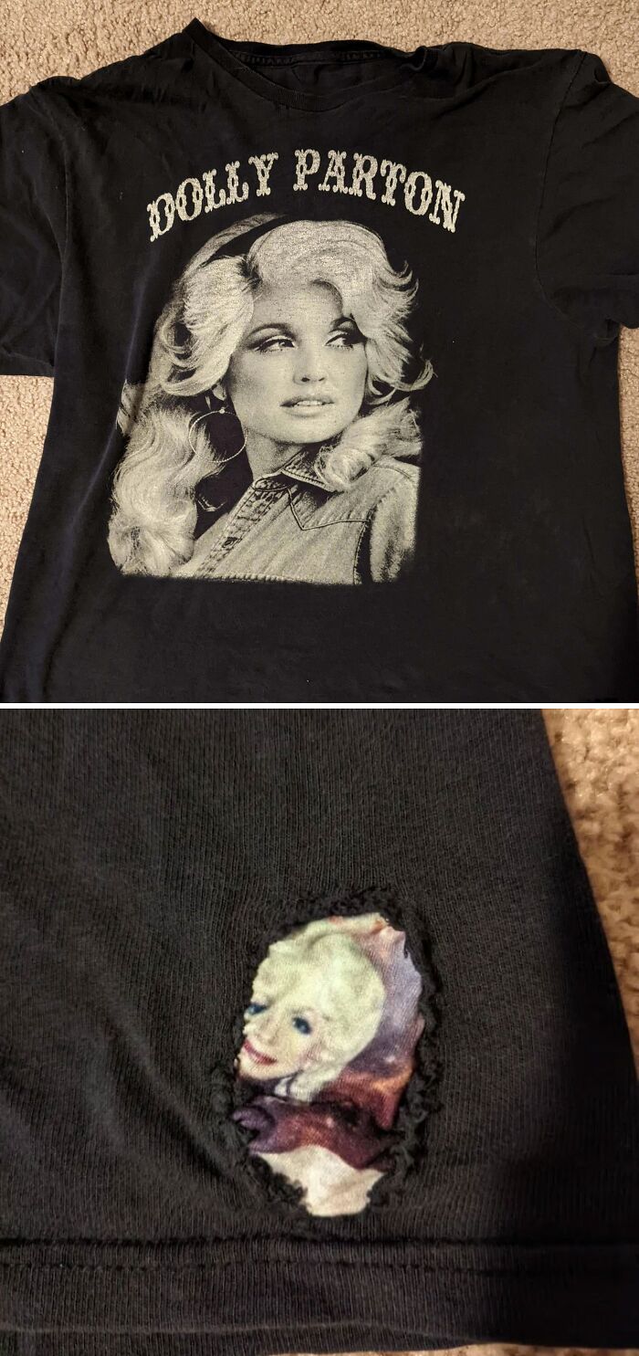 An Old And Well Loved Dolly Shirt, Pretty Normal... But What's That In The Corner??