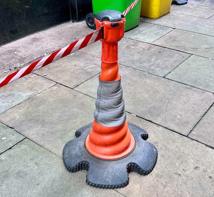 A Spiral-Shaped Traffic Cone