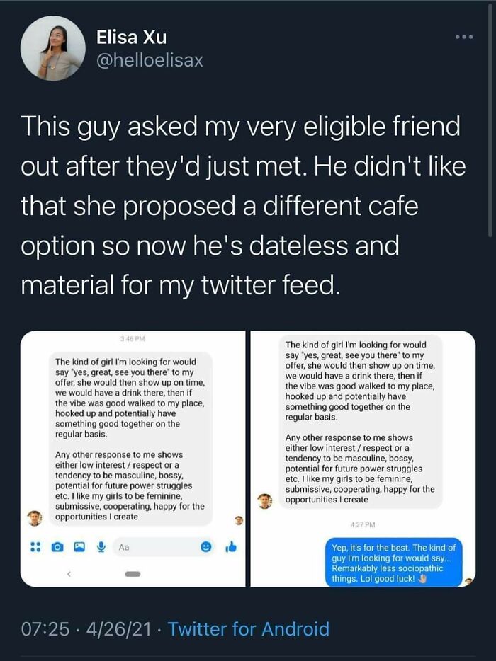 She Dodged A Bullet With This Sociopath