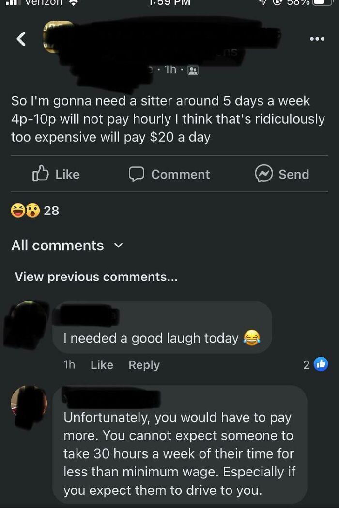 I Don’t Think Anyone Is Going To Want To Watch Your 4 Year Old For $3 An Hour