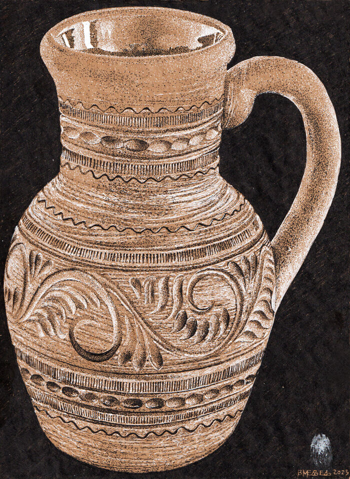 Dot Drawing Of A Jug