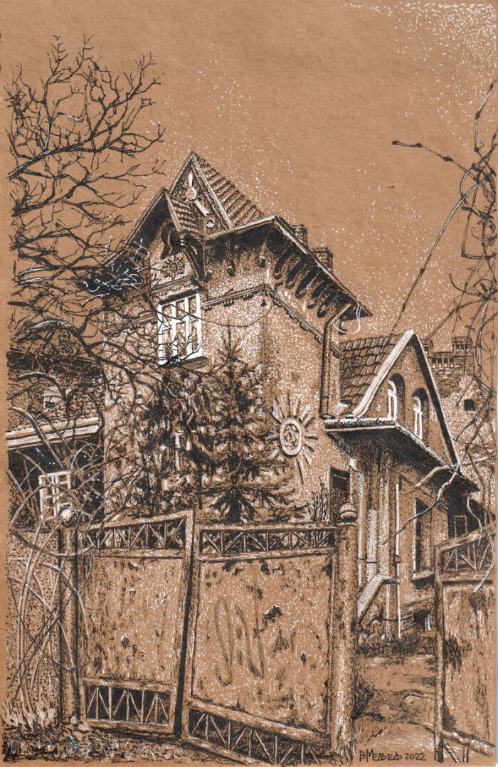 Dot Drawing Of A House