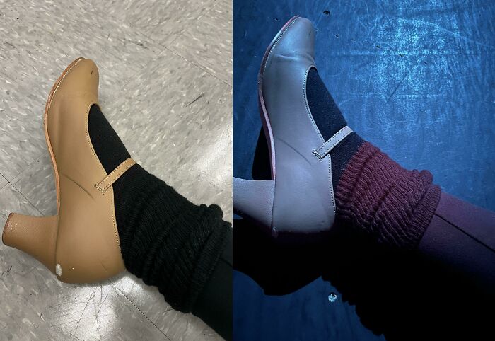 My Socks Turn Half Red Under One Of The Stage Lights