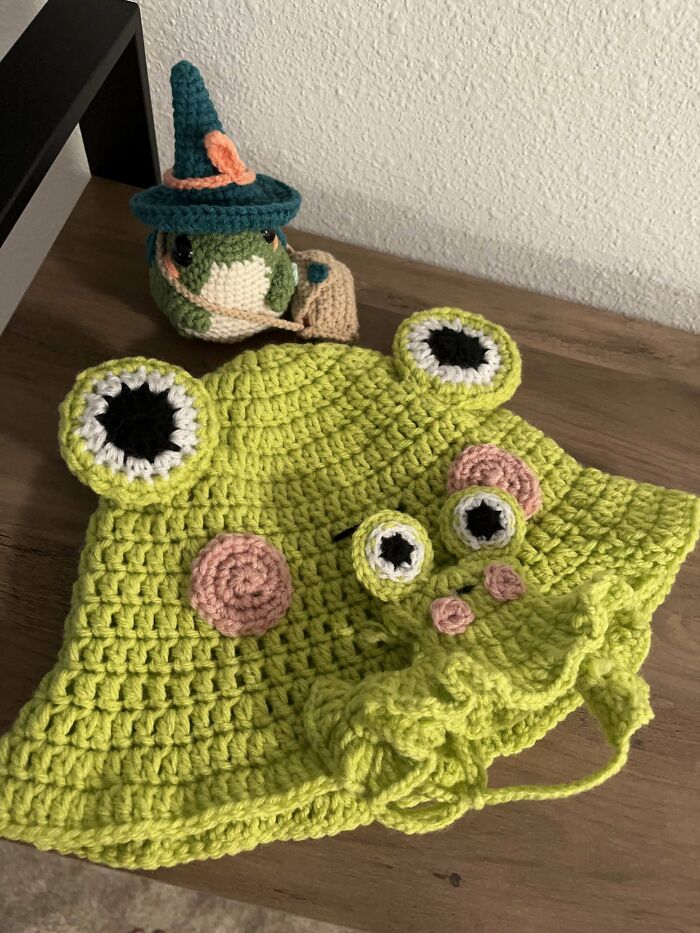 I Made Matching Hats For Me And My Very Excited Cat