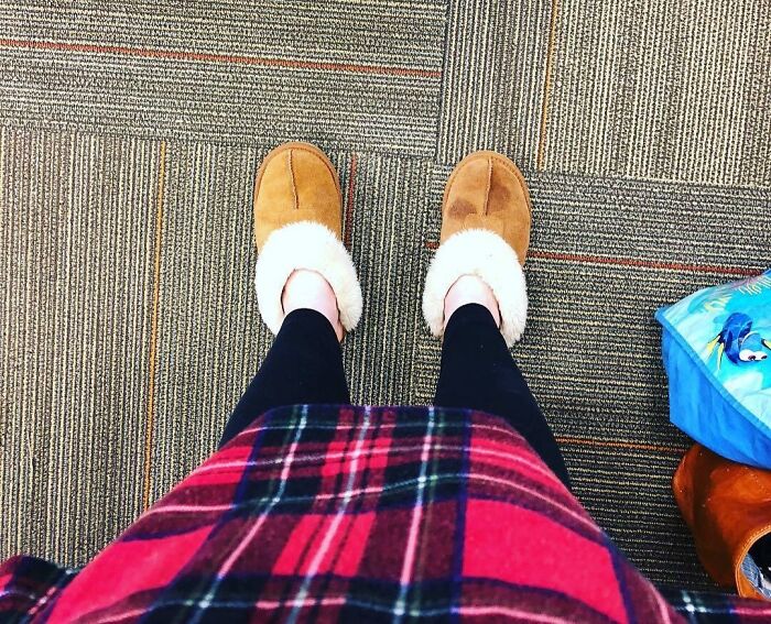 Preggo Brain. Wore My Slippers To Take The Boys To School But Forgot To Change Into Work Shoes When I Got Home Before Going To Work