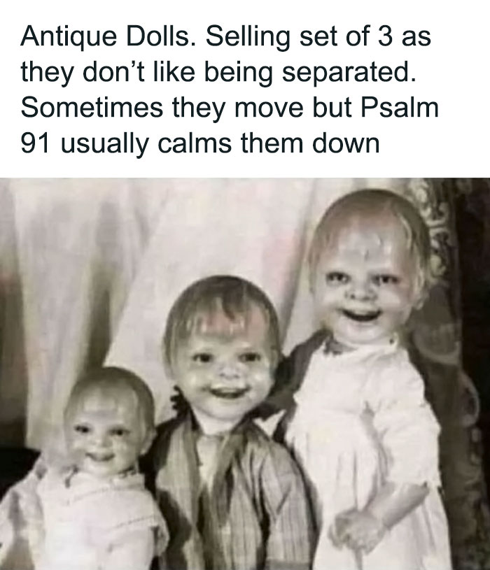 Antique Dolls For Sale. Sometimes They Move But Psalms 91 Calms Them Down