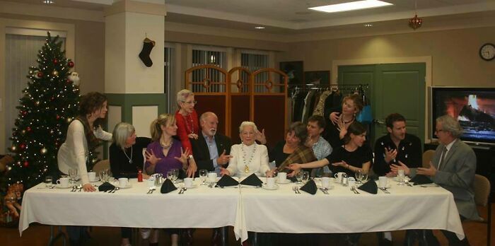 My Grandma Thinks This Might Be Her Last Year, So This Is The Photo We Took At Christmas Dinner. (We Are Not Religious)