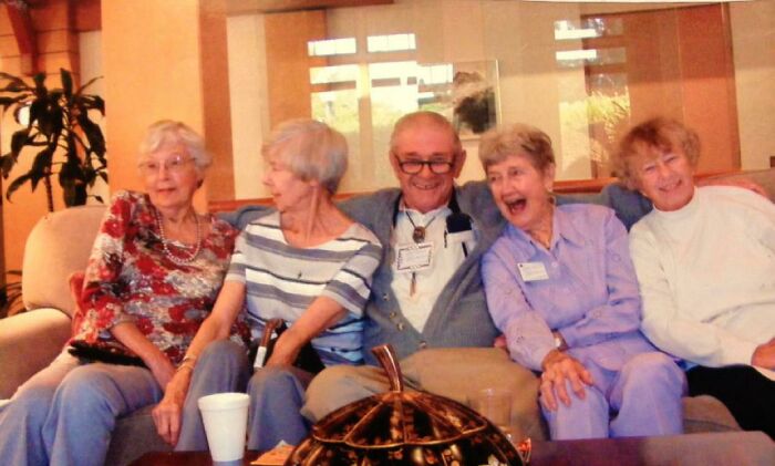 Grandpa Is Enjoying The Retirement Home