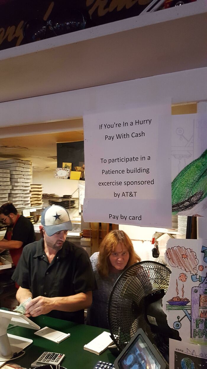 Sign At A Pizza Buffet