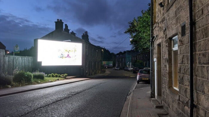 Huge Screen Set Up In A Small Town Of Just Under 15k Population, UK