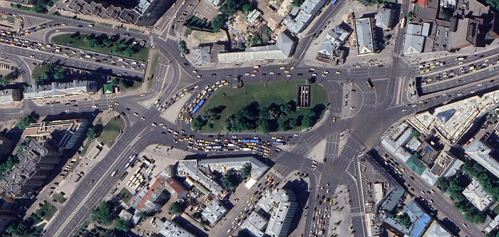 The Chaotic Street Layout Of Moscow, Russia