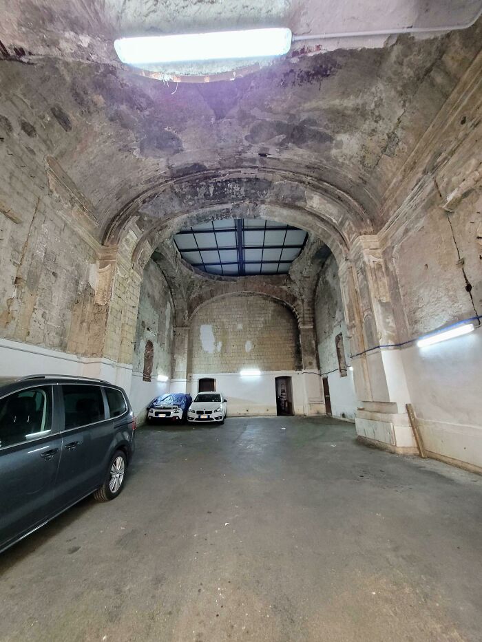 Gorgeous Historical Building Used As Parking Lot, Napoli, Italy