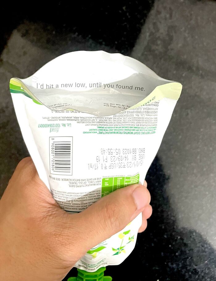 This Message At The Bottom Of A Fruit Drink I Bought