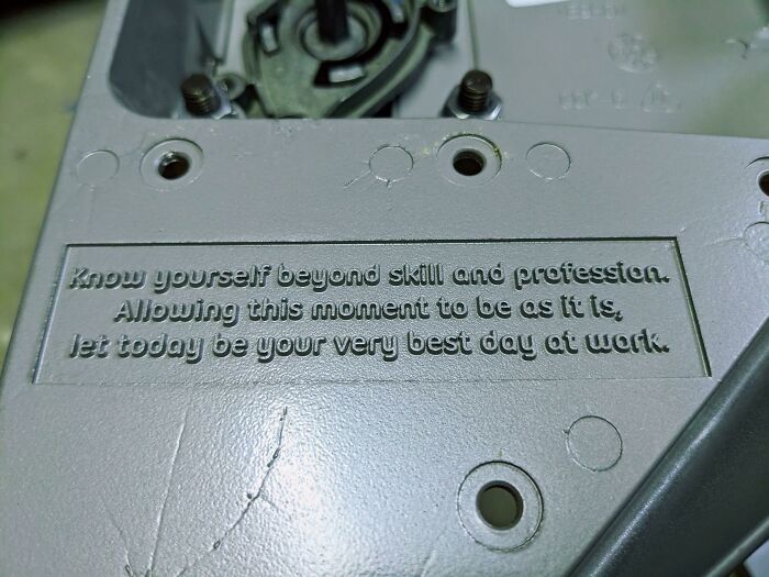 I Found This Inside My Standing Desk Leg