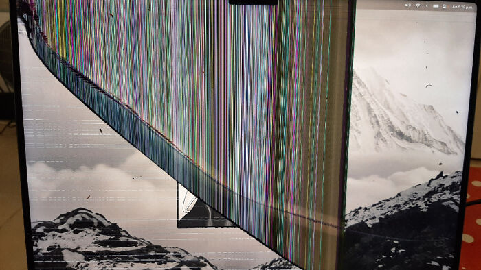 My Cat Chewed The Corner Of My Mbp Screen