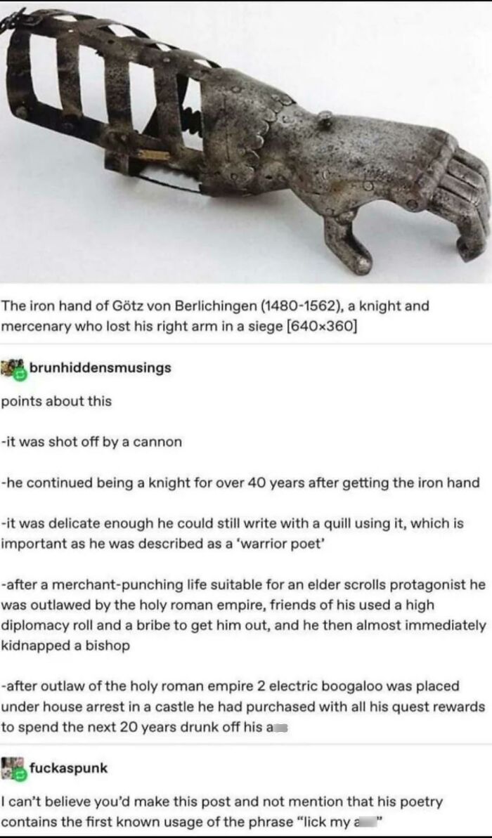 Götz Of The Iron Hand. The Thot Slayer