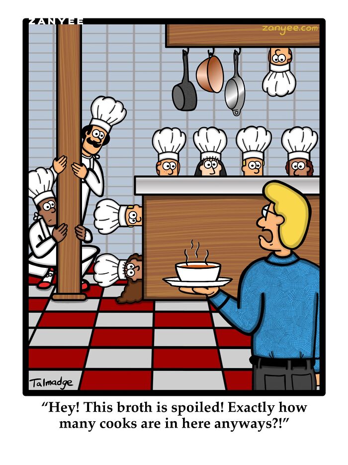 Numerous chefs in the kitchen