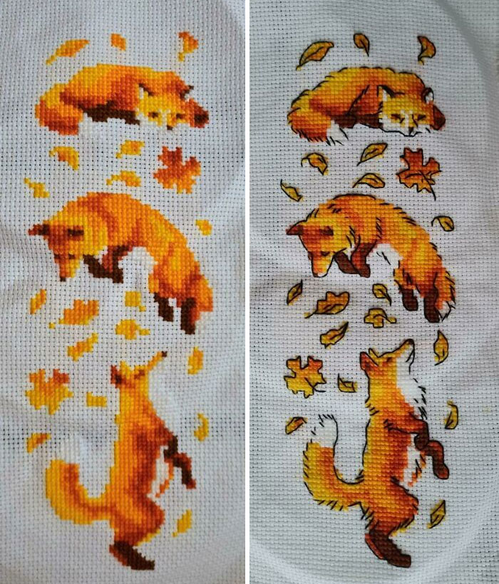 Adding The Backstitches To My Cross-Stitch Embroidery