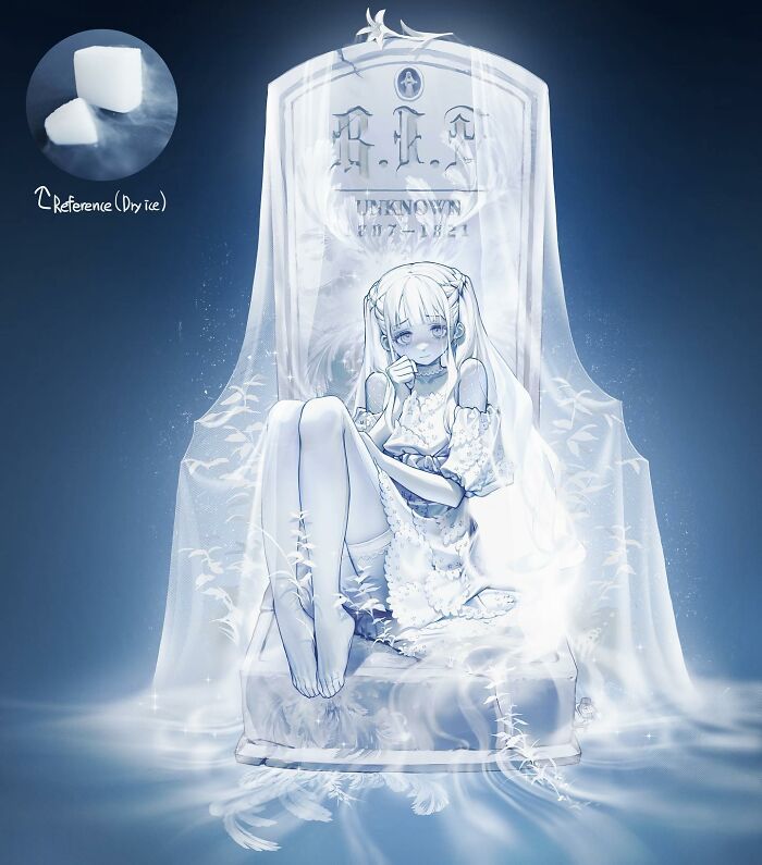 Dry ice inspired anime character