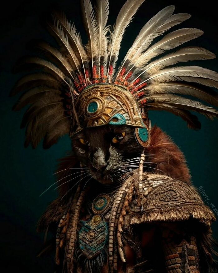 A classical painting of a cat by Galina Bugaevskaya