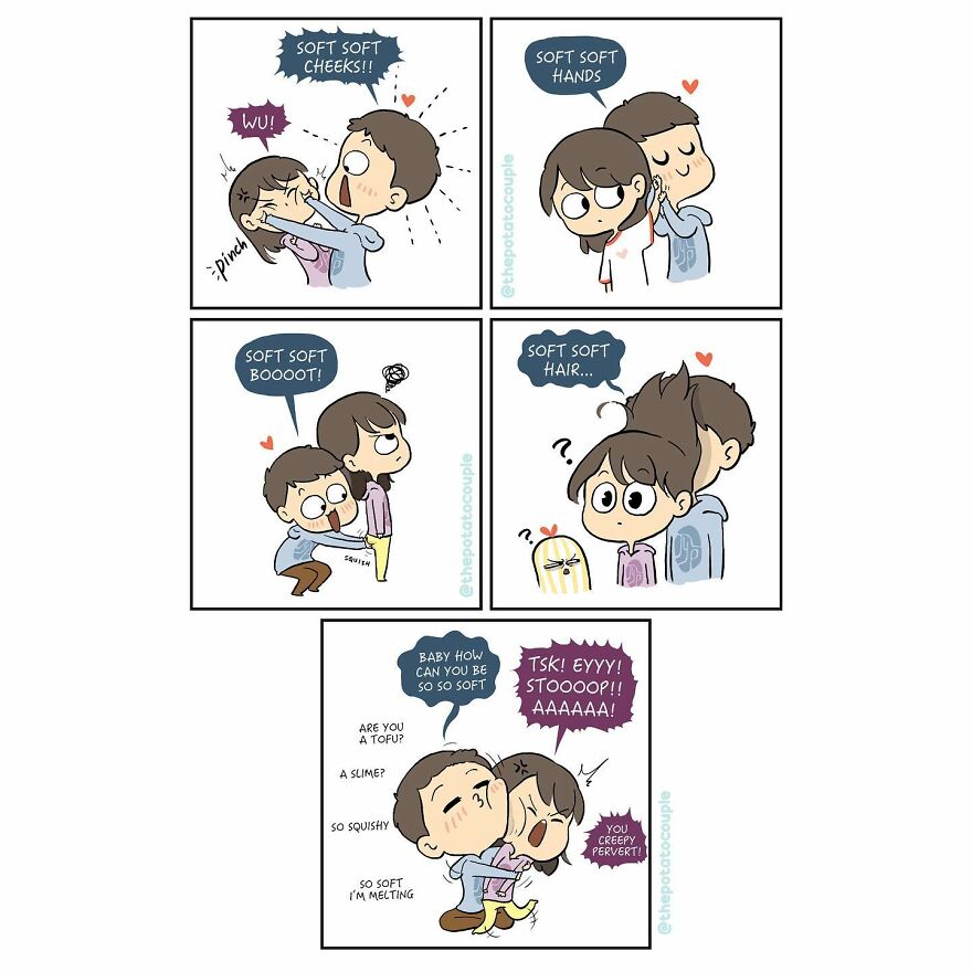Artist Makes Comics About His Childhood Friend Who Became His Girlfriend, And Over 600,000 Followers Love Them