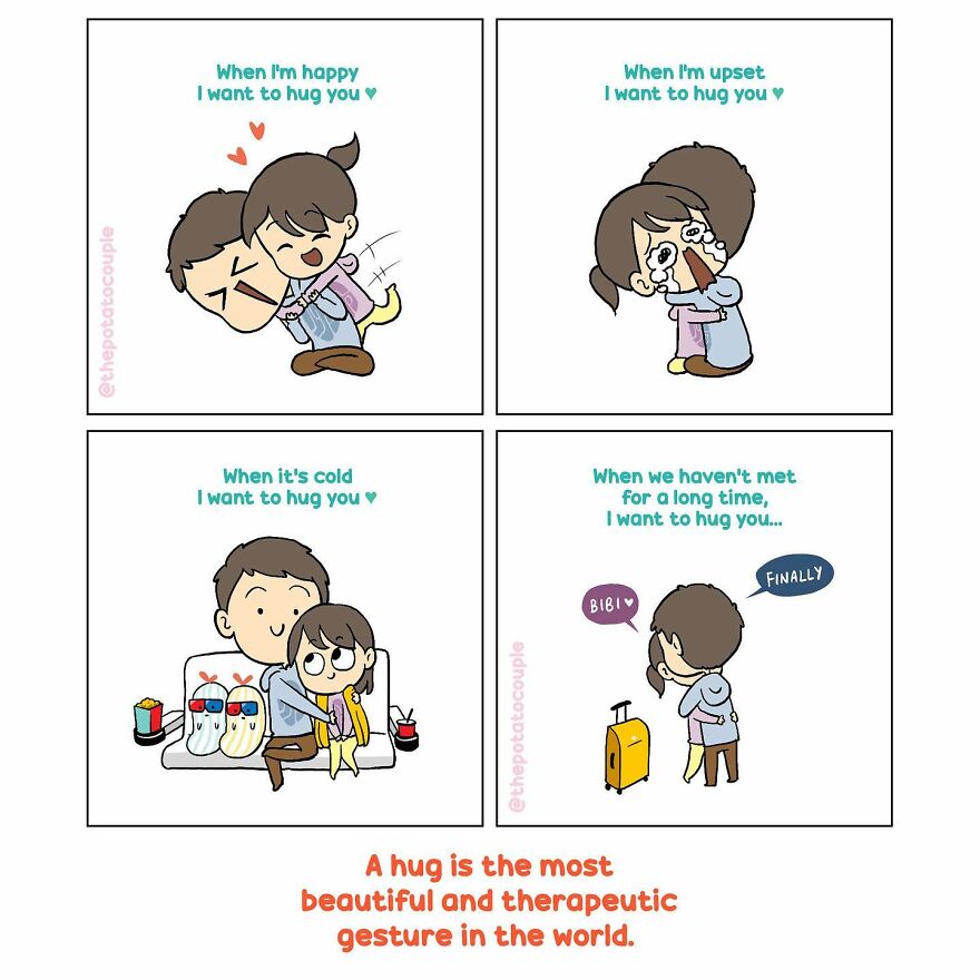 Artist Makes Comics About His Childhood Friend Who Became His Girlfriend, And Over 600,000 Followers Love Them