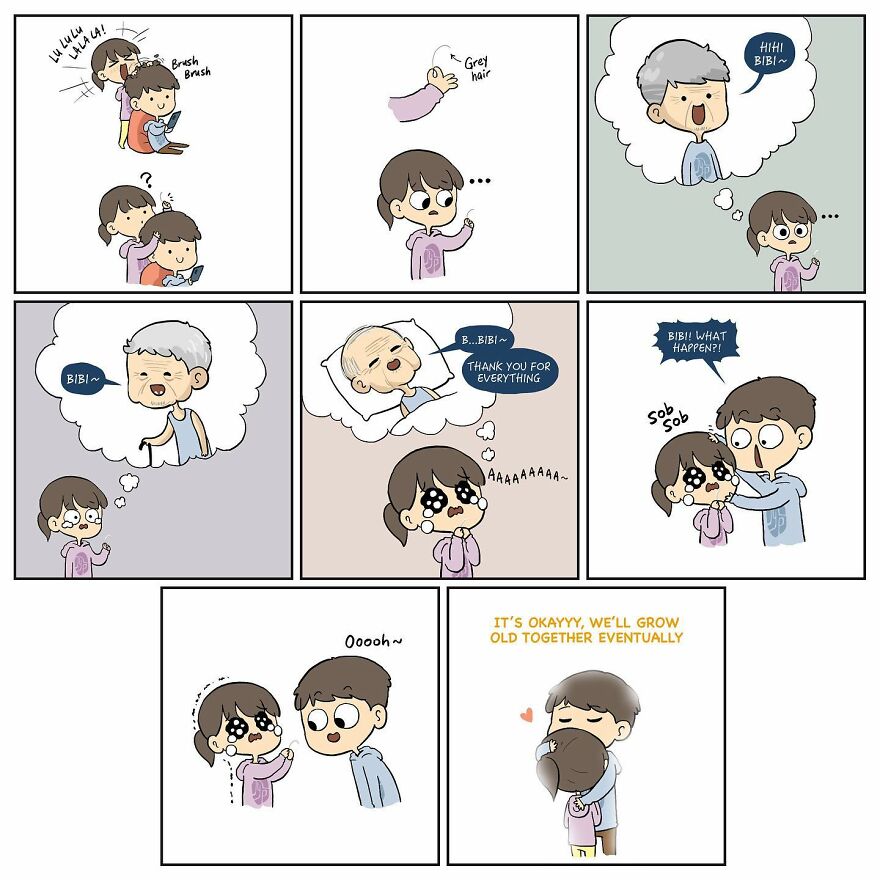 Artist Makes Comics About His Childhood Friend Who Became His Girlfriend, And Over 600,000 Followers Love Them