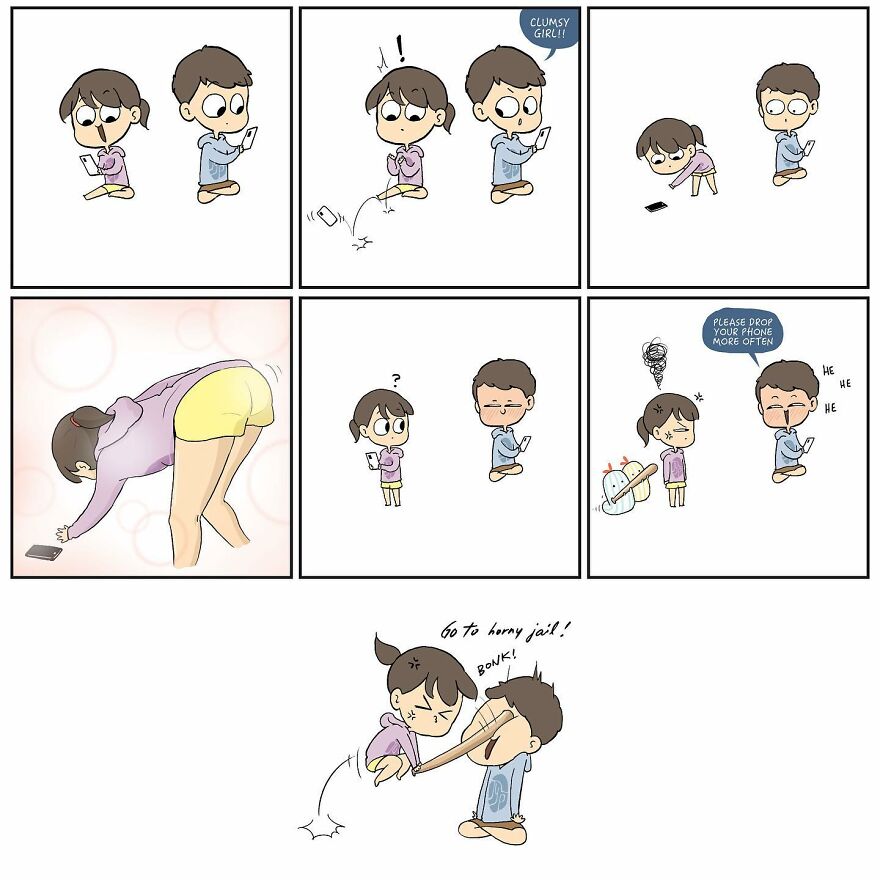 Artist Makes Comics About His Childhood Friend Who Became His Girlfriend, And Over 600,000 Followers Love Them