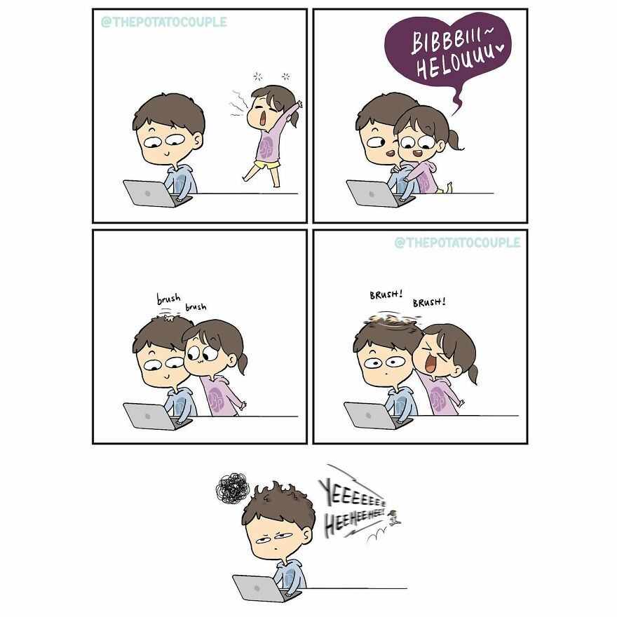 Artist Makes Comics About His Childhood Friend Who Became His Girlfriend, And Over 600,000 Followers Love Them